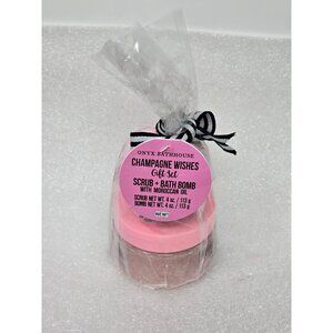 Onyx Bathhouse Champagne Wishes Bath Bomb & Foaming Sugar Scrub Gift Set